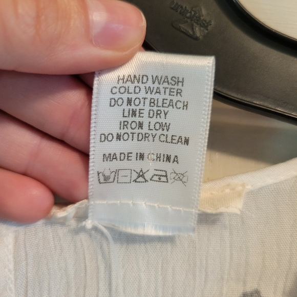 Prómesa White Black Abstract Floral Flowy Sleeve Boho Mini Dress - Picture 7 of 7